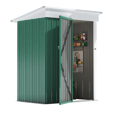 Tozey Ft W X Ft D Outdoor Storage Metal Shed Utility Patio Shed