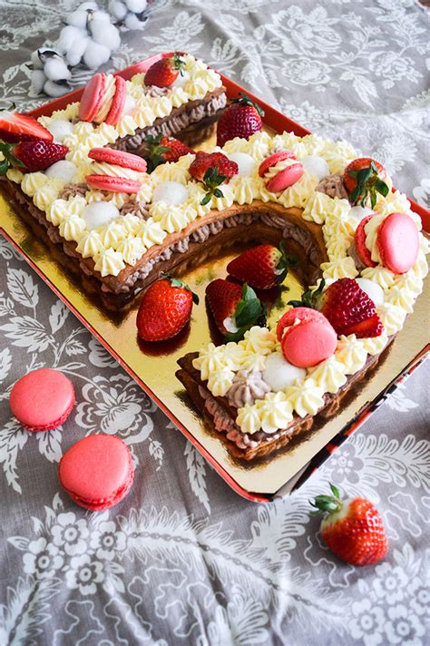 Number Cake Vanille Fraises Amandise