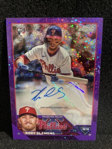 Topps Chrome Update Kody Clemens Rookie Purple Speckle Auto