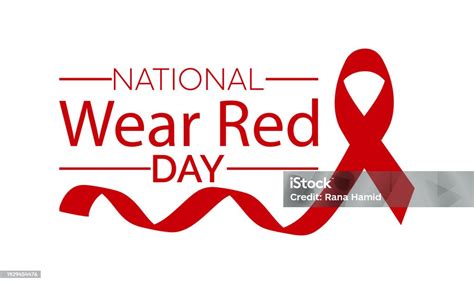 National Wear Red Day Celebrated Every Year On February 2nd Vector