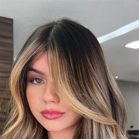 Blonde Wig Face Framing Curtain Bangs Wig Rooty Balayage Virgin