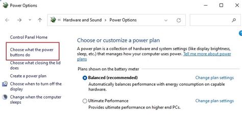 Windows: Change What Shutdown or Power Down Button Does