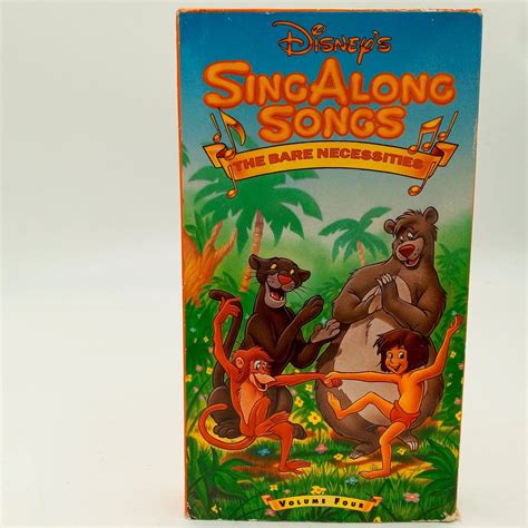 Disney Sing Along Songs Jungle Bare Necessities Vhs Video Tape Hot