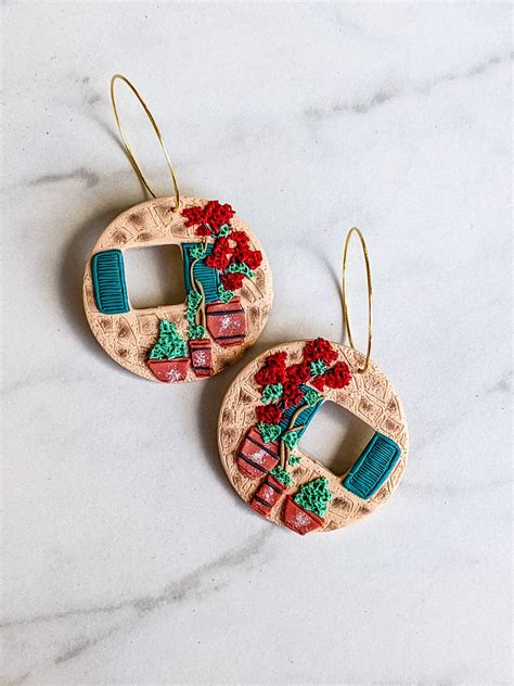 Tuscany Landscape Earrings Southwestern Earrings Globe Etsy