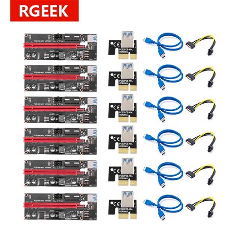 RGEEK Tarjeta Elevadora 009S PCIe PCI E PCI Express Cabo 1x A 16x