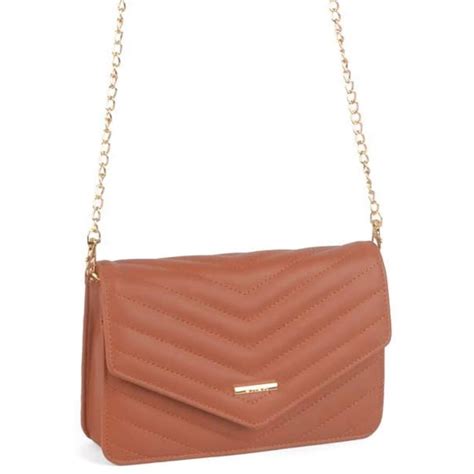 Bolsa Transversal Corrente Feminina Gash Bg Marrom No Shoptime