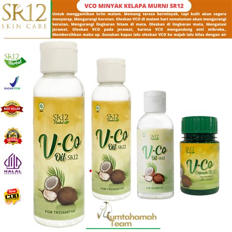 Jual VCO MINYAK KELAPA MURNI SR12 VICO VIRGIN COCONUT OIL 60ml 100ml