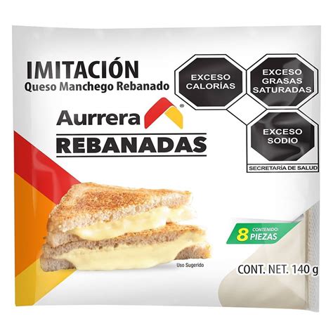 Imitación queso manchego Aurrera en rebanadas 140 g Walmart