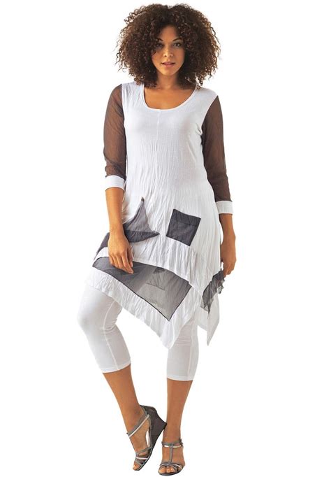 Hankie Hem Tunic By Taillissime Fashion Plus Size Outfits Plus