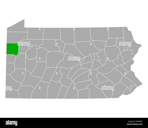 Map Of Mercer In Pennsylvania Stock Photo Alamy