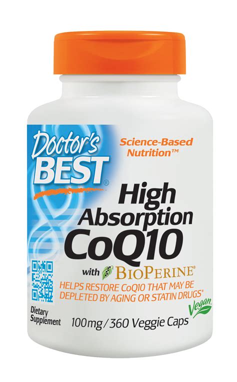 Doctor S Best High Absorption CoQ10 BioPerine Capsules 100 Mg 360