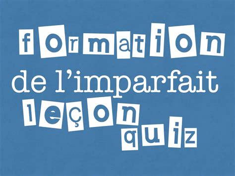 Imparfait indicatif