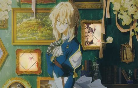 Download Wallpaper Iron Hand Memories Tape Violet Evergarden Closed Eyes In Profile On The