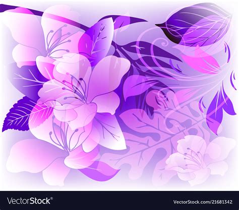 Glowing Elegance Floral Seamless Pattern Vector Image