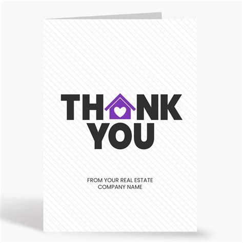 Striped Thank You House Thank You Card Cards For Causes