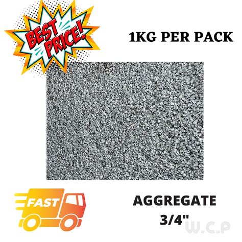 Coarse Fine Sand Aggregate 34 Pasir Kasarhalus Batu 34 1kg Per