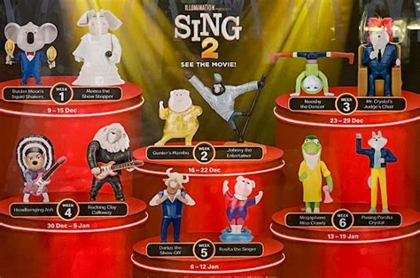 Mcdonalds Happy Meal Toys December 2021 Sing 2