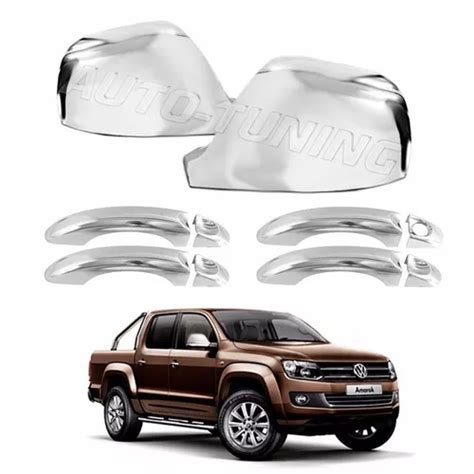 Kit 6 Piezas Cubre Espejos Cubre Manijas Cromados Vw Amarok