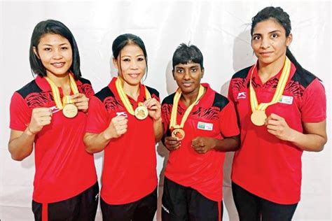 Indian Women Boxers Win Gold At Presidents Cup