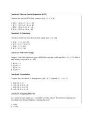 Calculate The Point Dft Of The Sequence X N Course Hero