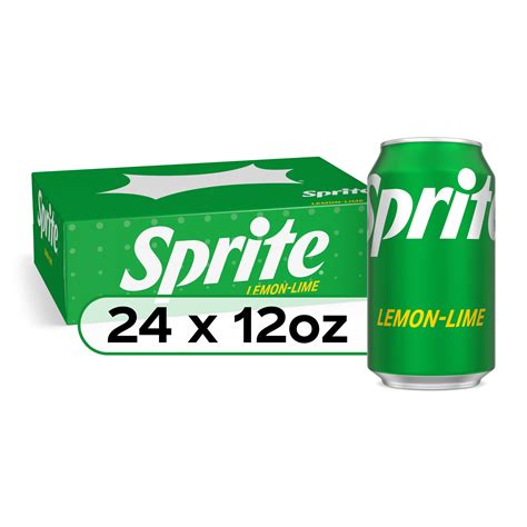 Sprite Lemon Lime Soda Pop 12 Fl Oz 24 Pack Cans