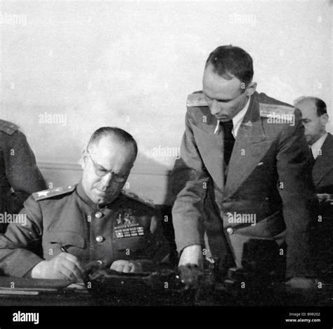 Deputy Supreme Commander Marshal Of The Soviet Union Georgy Zhukov Left