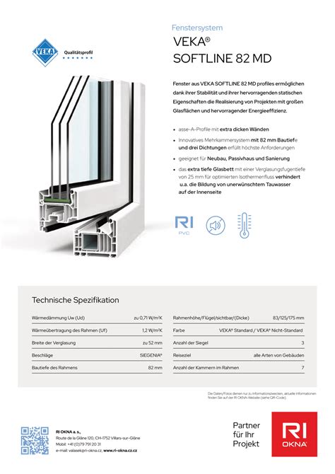 VEKA SOFTLINE 82 MD Fenster RI OKNA