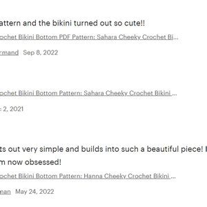 Crochet Bikini Bottom PDF Pattern Sahara Cheeky Crochet Bikini Bottom Double Sided Band