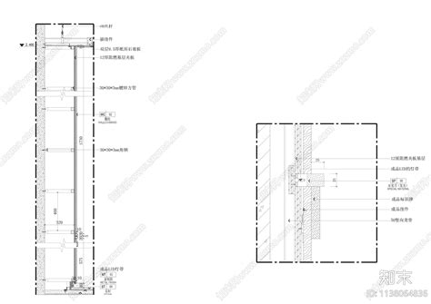 酒店走廊墙身大样节点施工图下载【id1138064836】知末案例馆