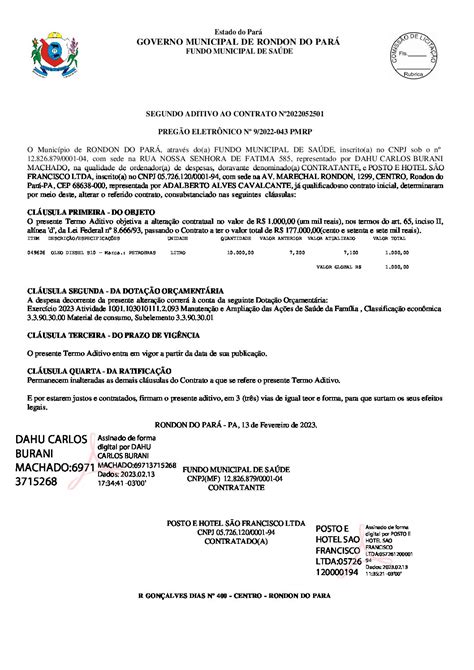 20220525 ASS Prefeitura Municipal de Rondon do Pará Gestão 2021 2024