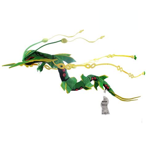 Boneca macia Rayquaza verde bonito brinquedo de pelúcia moldura