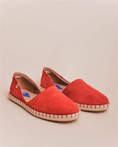 Carmen Suede Slip On Espadrille Red Verbenas Usa Slip On Espadrilles Espadrilles Leather