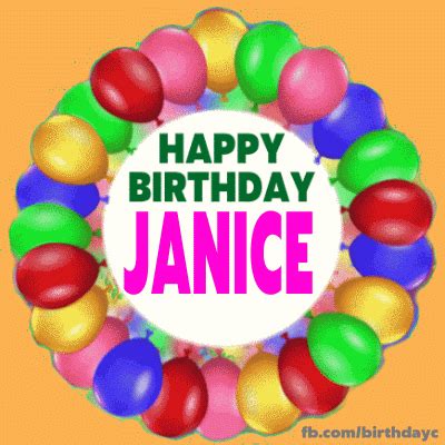 Happy Birthday Janice gif | Birthday Greeting | birthday.kim