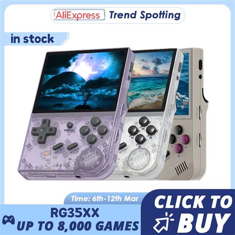 ANBERNIC RG35XX Mini Retro Handheld Game Console Linux System 3.5 Inch ...