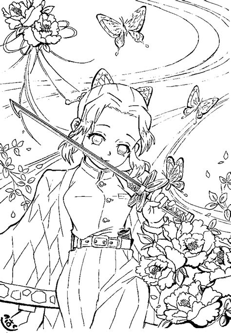 Kimetsu No Yaiba Manga Demon Slayer Coloring Page Printable Coloring Home Sexiz Pix