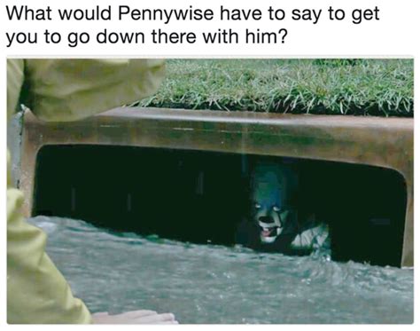 What would Pennywise have to say to get you to go down there with him ...