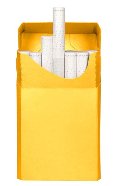 Premium Photo Cigarettes Box Openedyellow