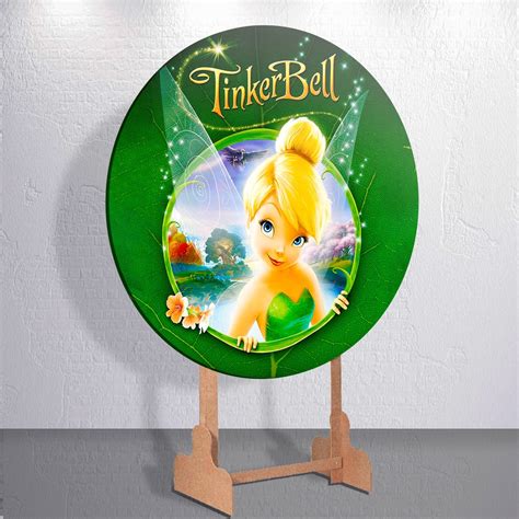 Painel Redondo De Festa Tinker Bell Veste Fácil 1 5m Sublimado 3d