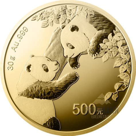 30 Gramm Goldmünze China Panda 2023 Bergmann Edelmetalle e K