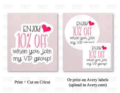 Join My Vip Group Sticker Png Discount Code Small Business Etsy
