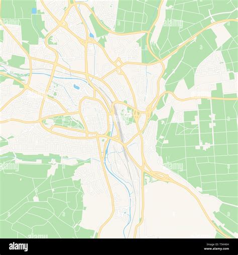 Printable Map Of Villingen Schwenningen Germany With Main And