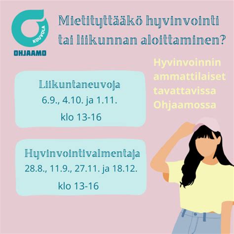 Nuorten Liikuntaneuvoja Ja Hyvinvointivalmentaja Tavattavissa