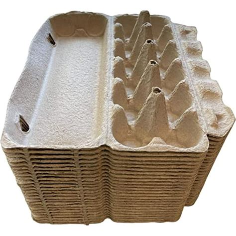 Natural Pulp Egg Cartons Securely Holds One Dozen Eggs Or Use For Crafting Or Sell Your Large