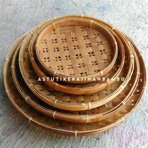 Jual Piring Bambu Bulat 1 SET 5 Ukuran Indonesia Shopee Indonesia