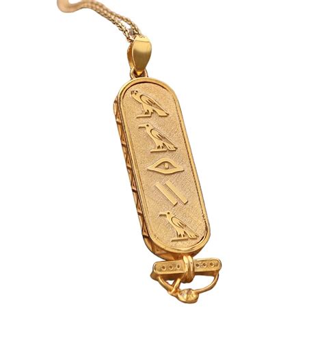 Collier De Nom Personnalis Cartouche Or Carats Personnalis Fait