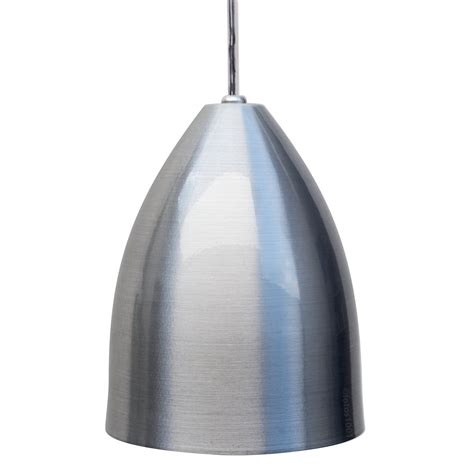 Pendente Soft Poptem Cone Aluminio Escovado E Branco Madeiramadeira