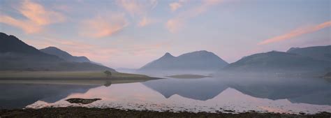 Loch Leven In The Dramatic Landscape Of Mountains In Kinross In The