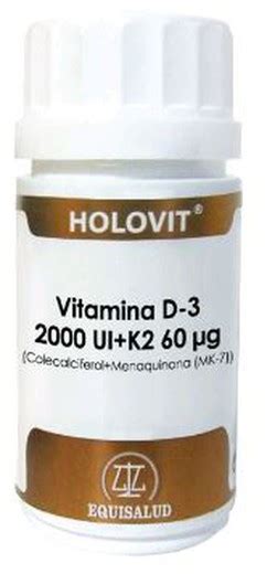 Holovit vitamina d3 2 000 ui k2 60 ug 50 capsulas La Dietética