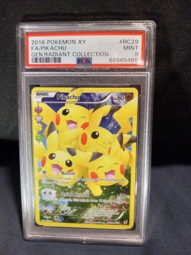 2016 Pokemon Xy Fa Pikachu Generations Radiant Collection Rc29 Psa 9 Ebay