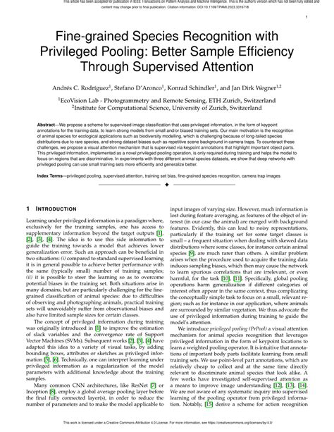 Pdf Fine Grained Species Recognition With Privileged Pooling Better